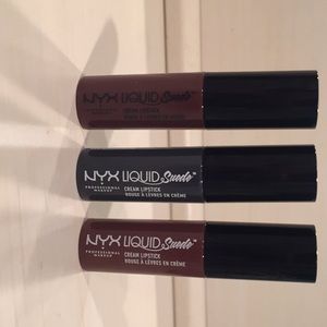 3 NYX liquid suede cream lipstick